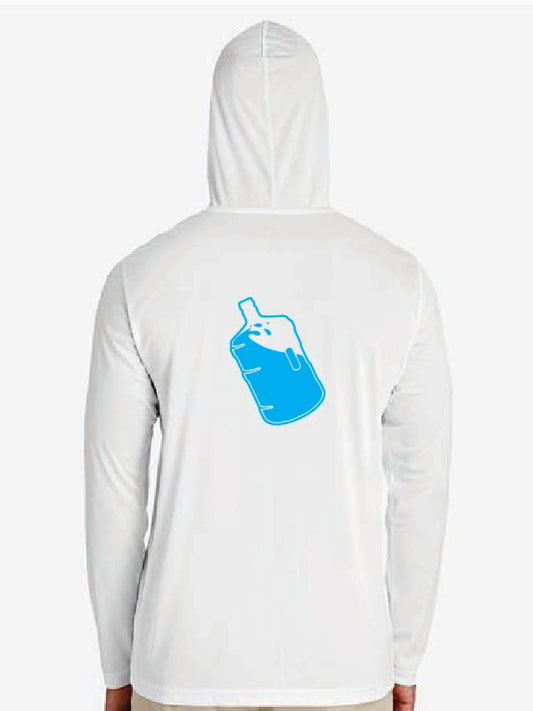 Team 365 Men's Zone Performance Long-Sleeve with Hood - Bottle Design